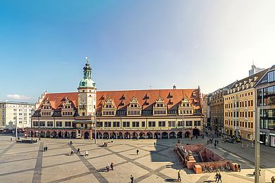 Leipziger Altes Rathaus und Marktplatz