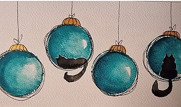 gemalte Weihnachtskugeln