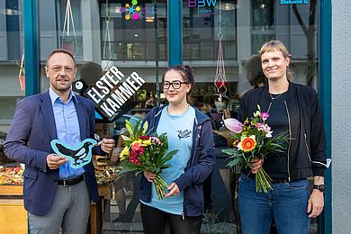 Tobias Schmidt, Emely Bienst und Franka Martin (von links nach rechts)